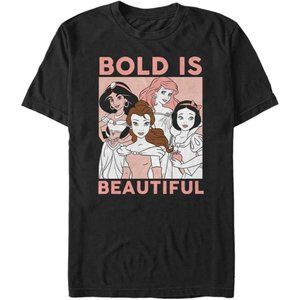 Disney Princess Boldness Men's Short Sleeve T Shirt Large Black Hanes Beefy T